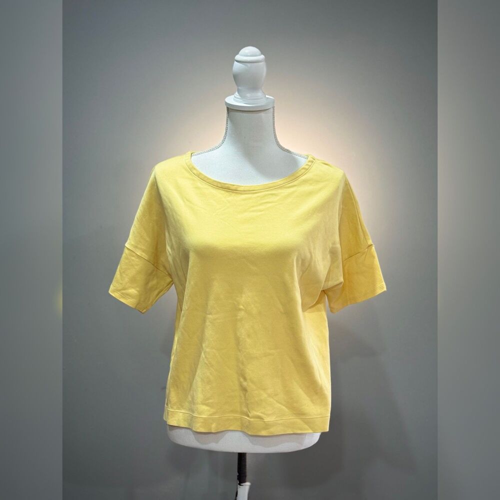 Yellow Chico's Casual Boxy Fit Top Size 1 (8/M) EUC